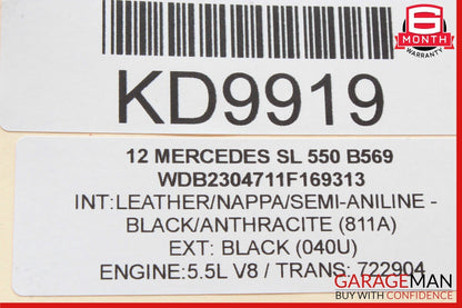 03-12 Mercedes R230 SL550 Right Convertible Roof Catch Latch Lock w/ Sensor OEM