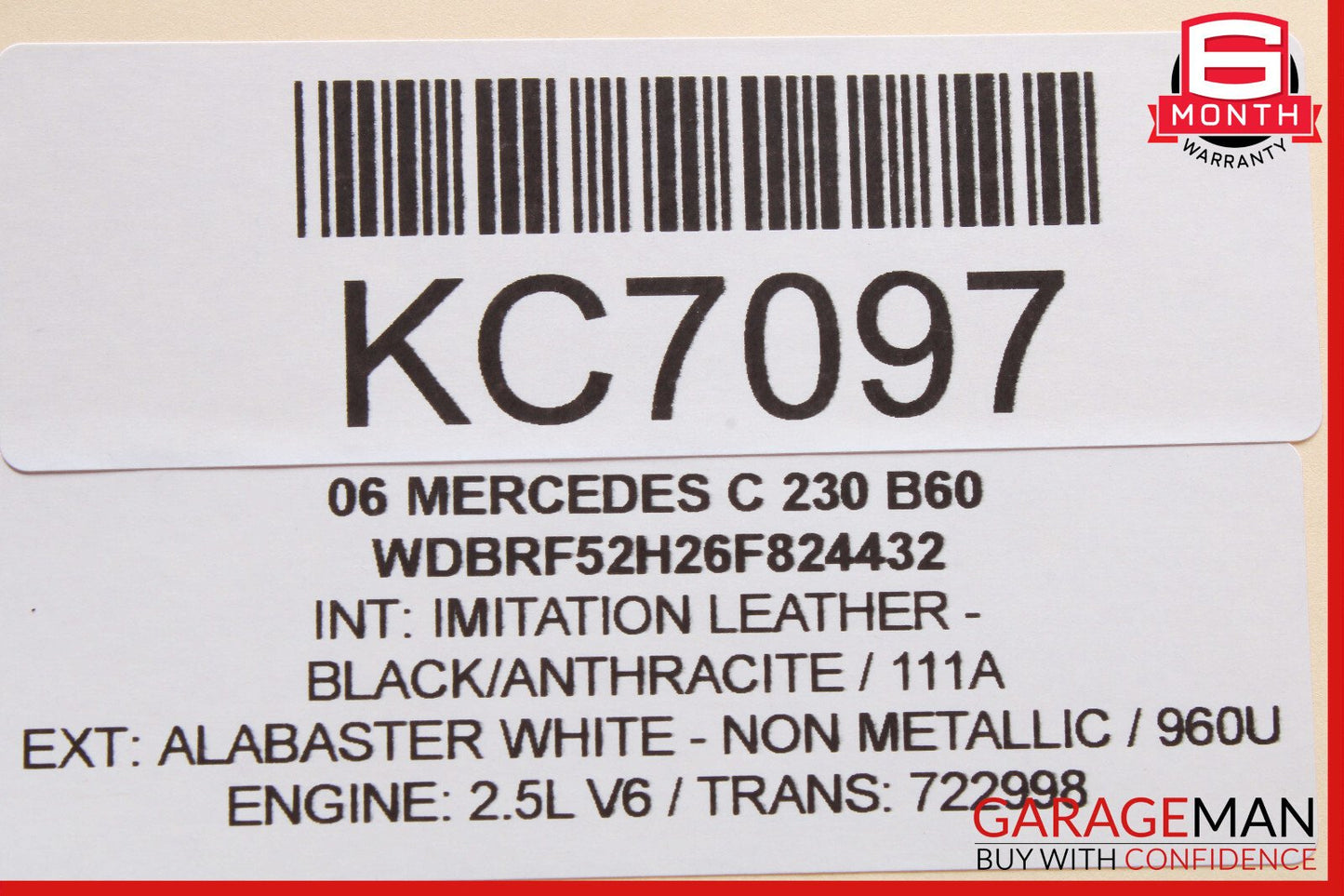 01-07 Mercedes W203 C230 C240 C320 Door Control Module Rear Left 2038202185 OEM