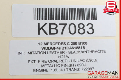 12-14 Mercedes W204 C250 C350 C63 AMG Rear SAM Fuse Box Relay Module Assembly