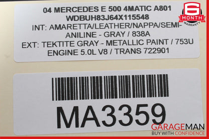 05-11 Mercedes W211 E500 SLK280 Sirius Satellite Radio Receiver Module OEM