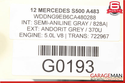07-13 Mercedes W221 S550 Front Right Side Under Seat Controller Module Unit