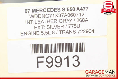 07-09 Mercedes W221 S550 Front Left / Right Seat Contour Computer Control Module