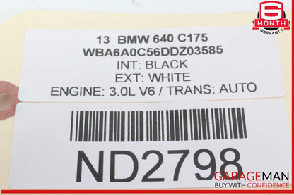 12-18 BMW 640i 650i Rear Right Passenger Side Window Regulator Motor 7304522