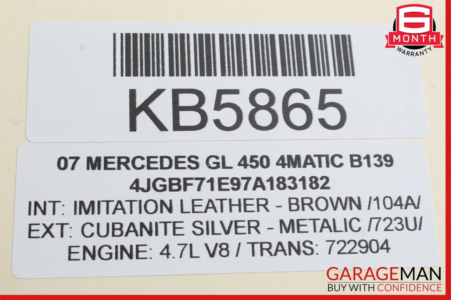 07-08 Mercedes X164 GL450 4MATIC Front Left Side Mirror Door Rear View Silver