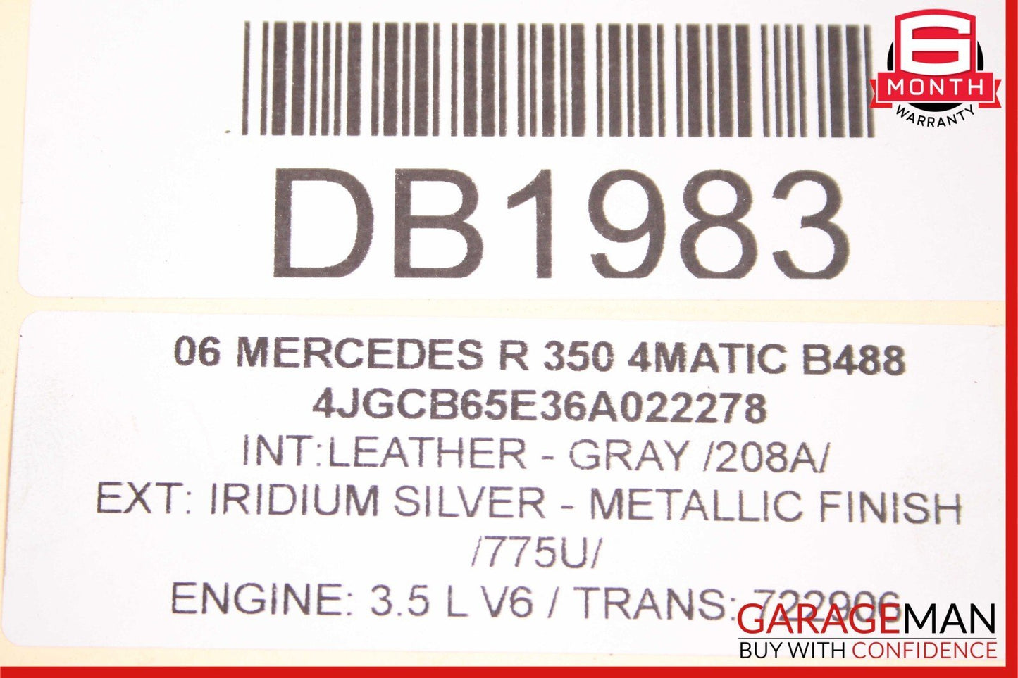 06-10 Mercedes W251 R350 R550 Lower Radiator Tie Bar Support w/ Brackets Assy