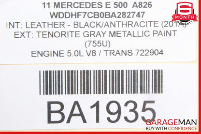10-13 Mercedes W212 E350 E550 3 Spoke Sport Steering Wheel Black OEM