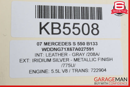 07-13 Mercedes W221 S550 CL550 CL65 AMG Front Left Door Lock Latch Actuator OEM