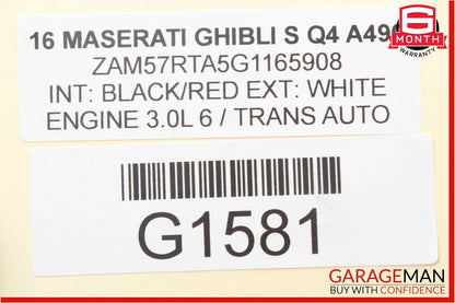 14-17 Maserati Ghibli Front Right Seat Lumbar Power Switch Control Module Unit