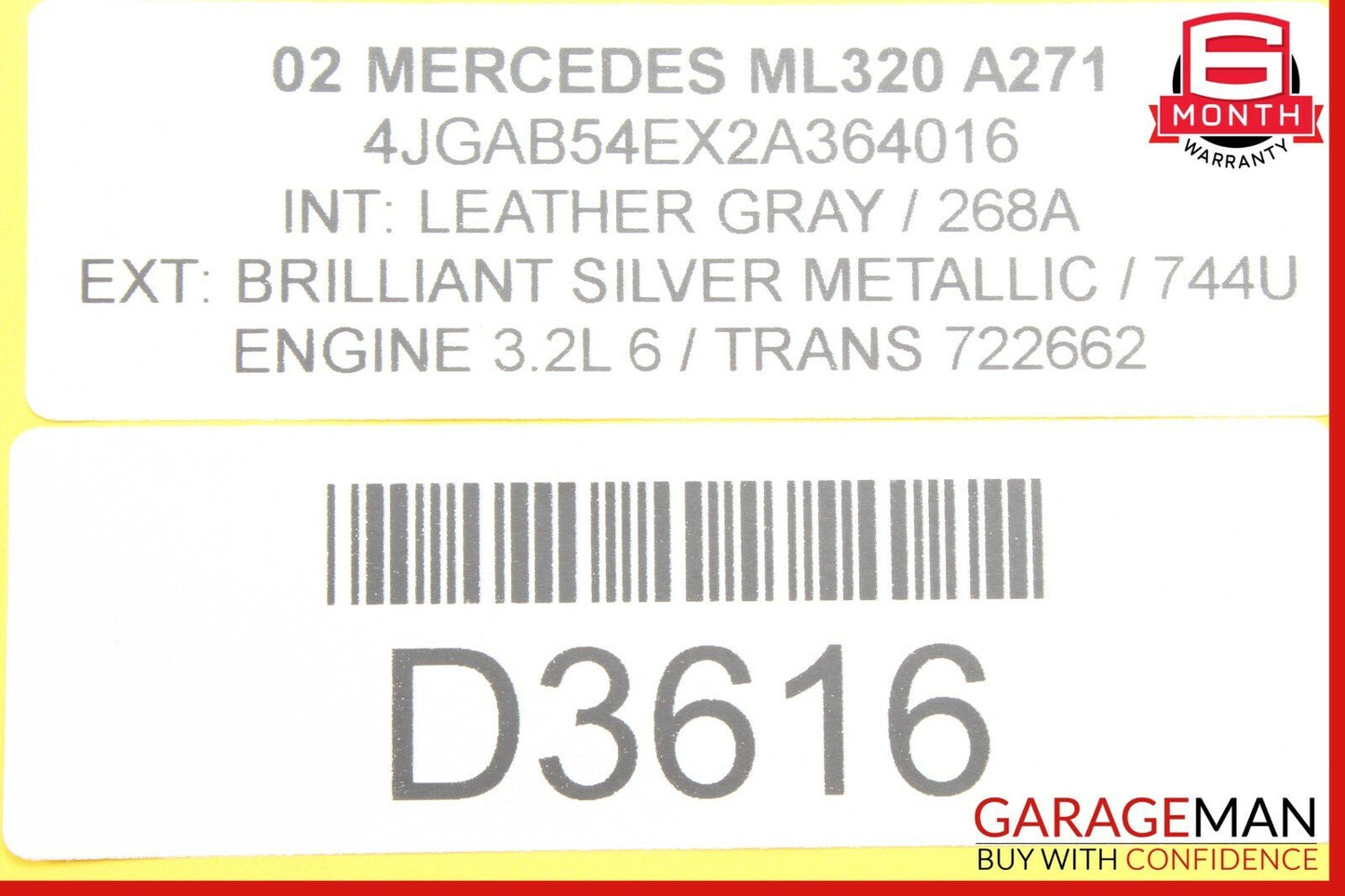 98-05 Mercedes W163 ML320 ML500 Front Right or Left Side Seat Control Module OEM