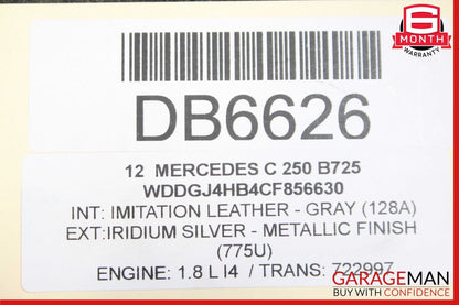 12-15 Mercedes C250 SLK250 7G Tranny Automatic Transmission Assy 722.997 138k