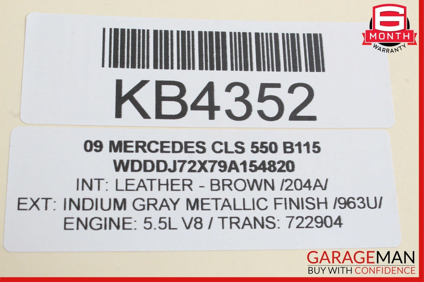 06-11 Mercedes W219 CLS550 CLS500 Hazard Control Door Lock Switch Panel OEM