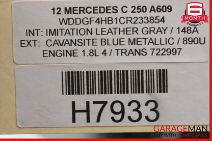 12-14 Mercedes W204 C250 Keyless Go Front Right Door Handle w/ Actuator Latch