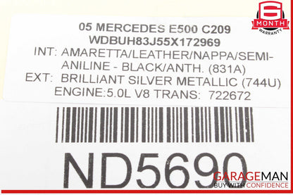 03-09 Mercedes W211 E500 Rear Right Passenger Side Shock Strut Absorber OEM