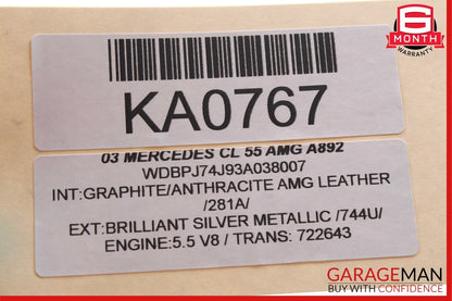 98-06 Mercedes W215 CL55 C320 S500 SL500 S430 Ignition Coil Pack 0001587803 OEM