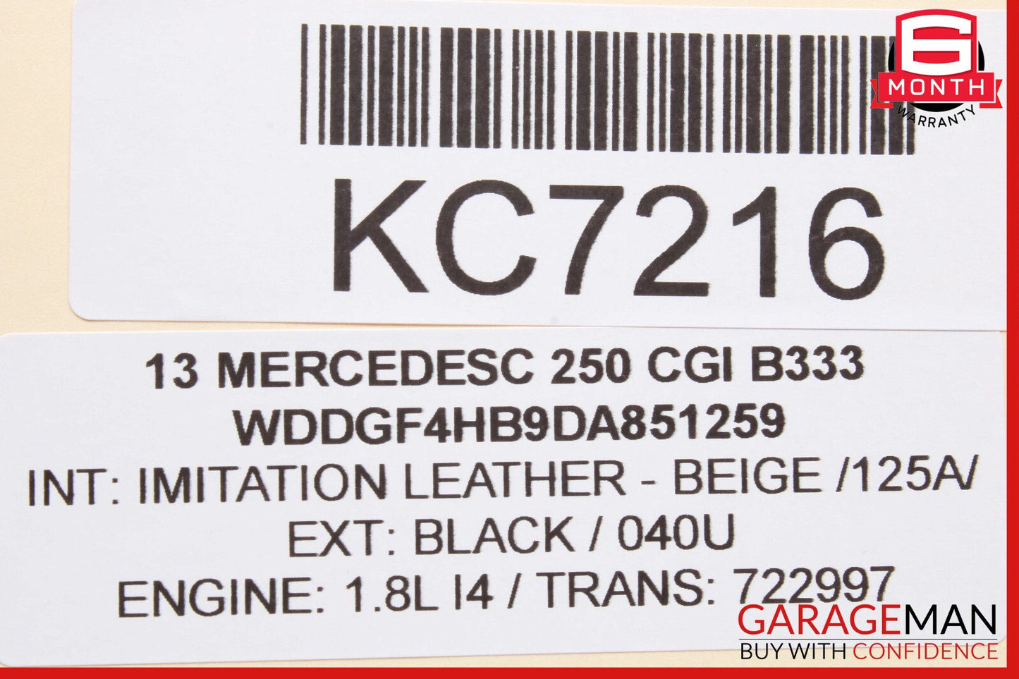 08-14 Mercedes W204 C250 C300 Rear Left Door Window Regulator Motor OEM