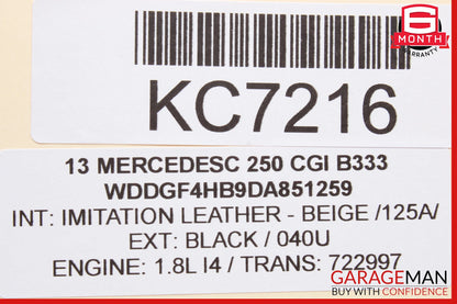 08-14 Mercedes W204 C250 C300 Rear Left Door Window Regulator Motor OEM