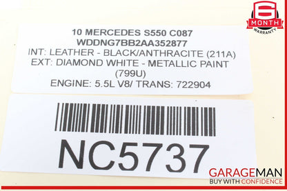 10-13 Mercedes W221 S550 S450 Rear Left Side Window Control Switch Black OEM