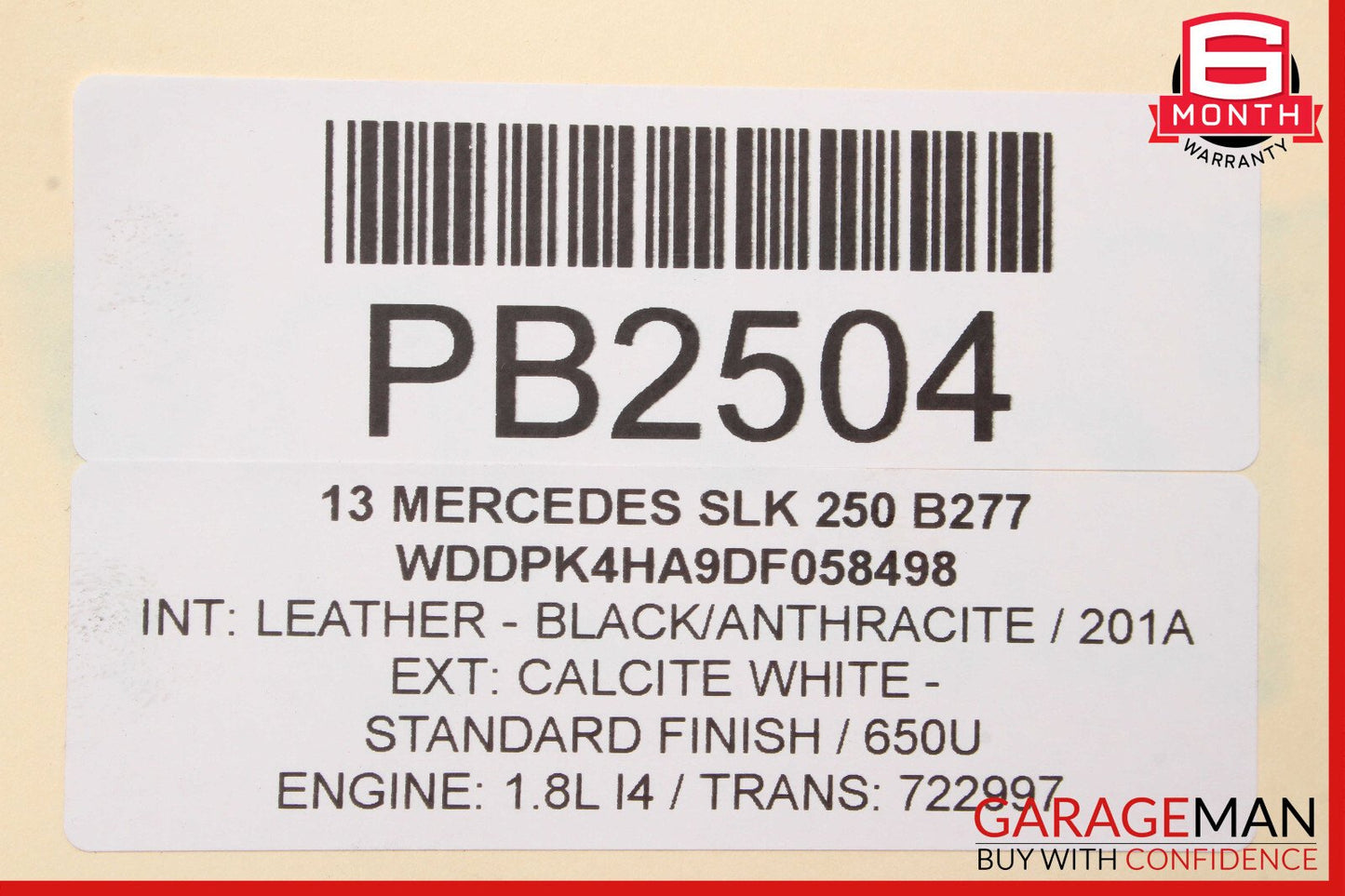 12-15 Mercedes R172 SLK250 1.8L Rear Differential Diff Axle Carrier 3.07 OEM