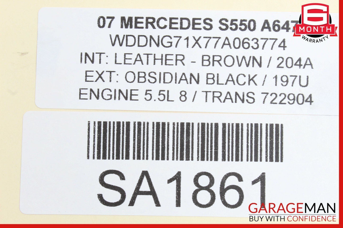 07-13 Mercedes W221 S550 CL550 Rear Left Thrust Arm Lower Control Arm OEM