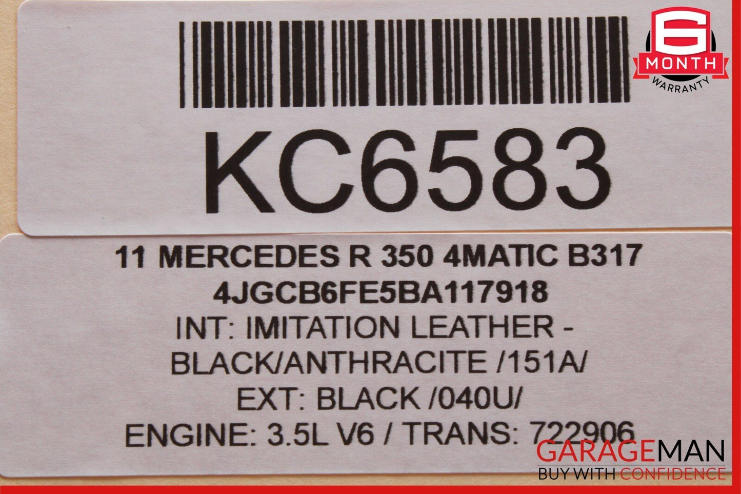 06-13 Mercedes W251 R350 R500 Rear Trunk Tailgate Handle Trim Cover Chrome OEM