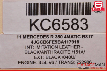 06-13 Mercedes W251 R350 R500 Rear Trunk Tailgate Handle Trim Cover Chrome OEM