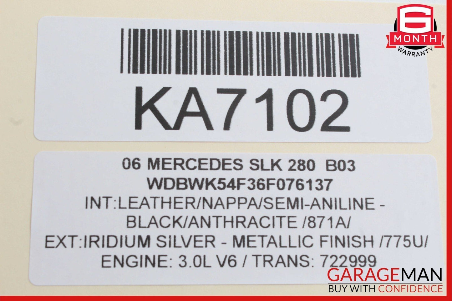 05-11 Mercedes R171 SLK280 SLK350 Front Left Side Door Tweeter Speaker Cover OEM