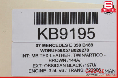 03-09 Mercedes W211 E350 E500 E550 Rear Right Side Window Regulator Motor Unit