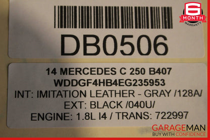 08-14 Mercedes W204 C250 AMG Sport Left Side Skirt Rocker Moulding Panel OEM