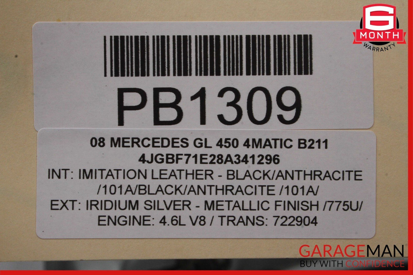 07-12 Mercedes X164 GL450 GL550 Front Hood Bonnet Panel Grille Assembly Silver