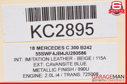 15-20 Mercedes W205 C300 Dash Dashboard Headlight Switch Control Panel Assembly