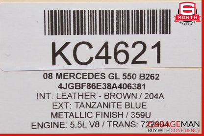 06-12 Mercedes X164 GL550 ML550 Front Right Exterior Door Handle Keyless Go OEM