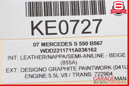 07-14 Mercedes W221 S550 CL550 Rear Right or Left Lower Thrust Control Arm OEM