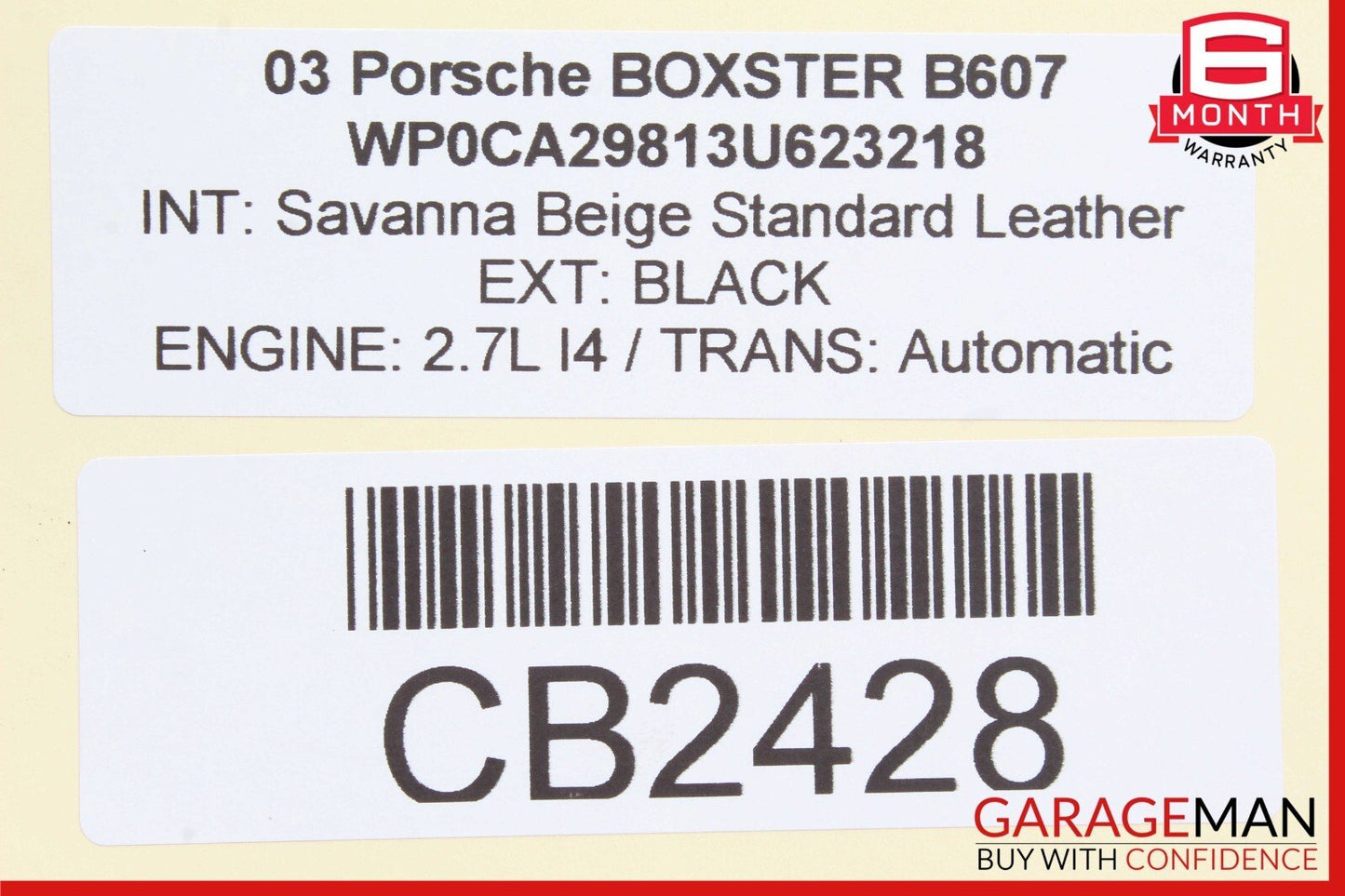 97-04 Porsche Boxster 986 Rear Suspension Wishbone Trailing Control Arm