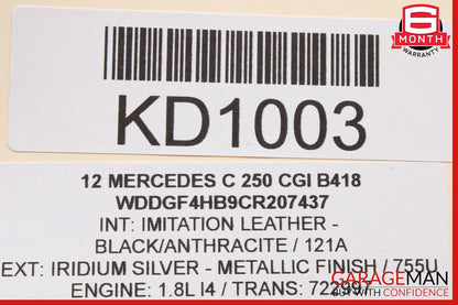 12-14 Mercedes W204 C250 C63 AMG Rear Fuse Relay Junction Box Module Assembly