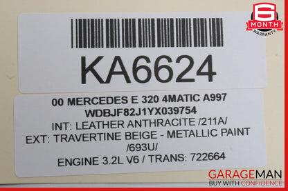 97-02 Mercedes W210 E320 E430 Rear Right Side Exterior Door Handle OEM