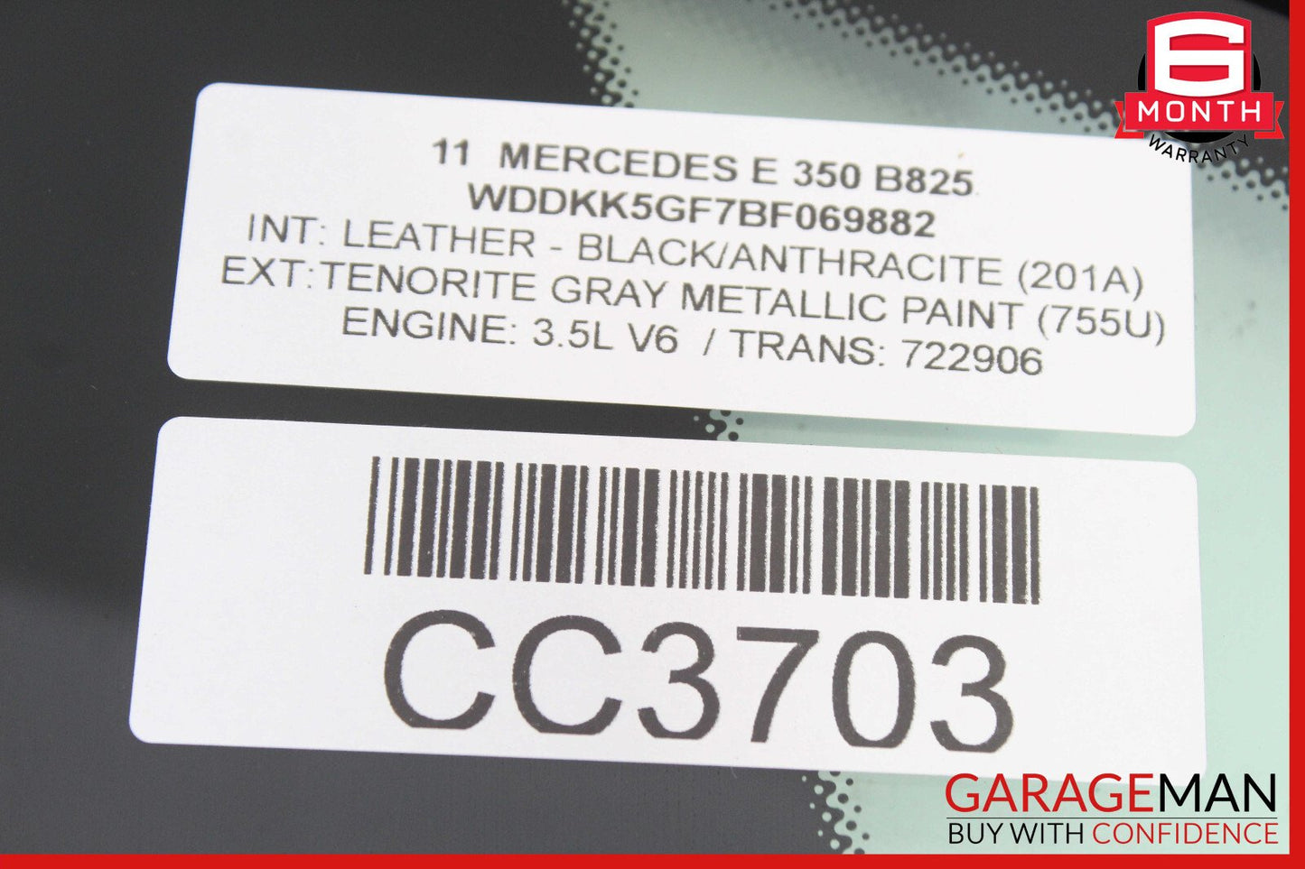 11-17 Mercedes W212 E350 Wagon Rear Left Side Quarter Door Window Glass OEM