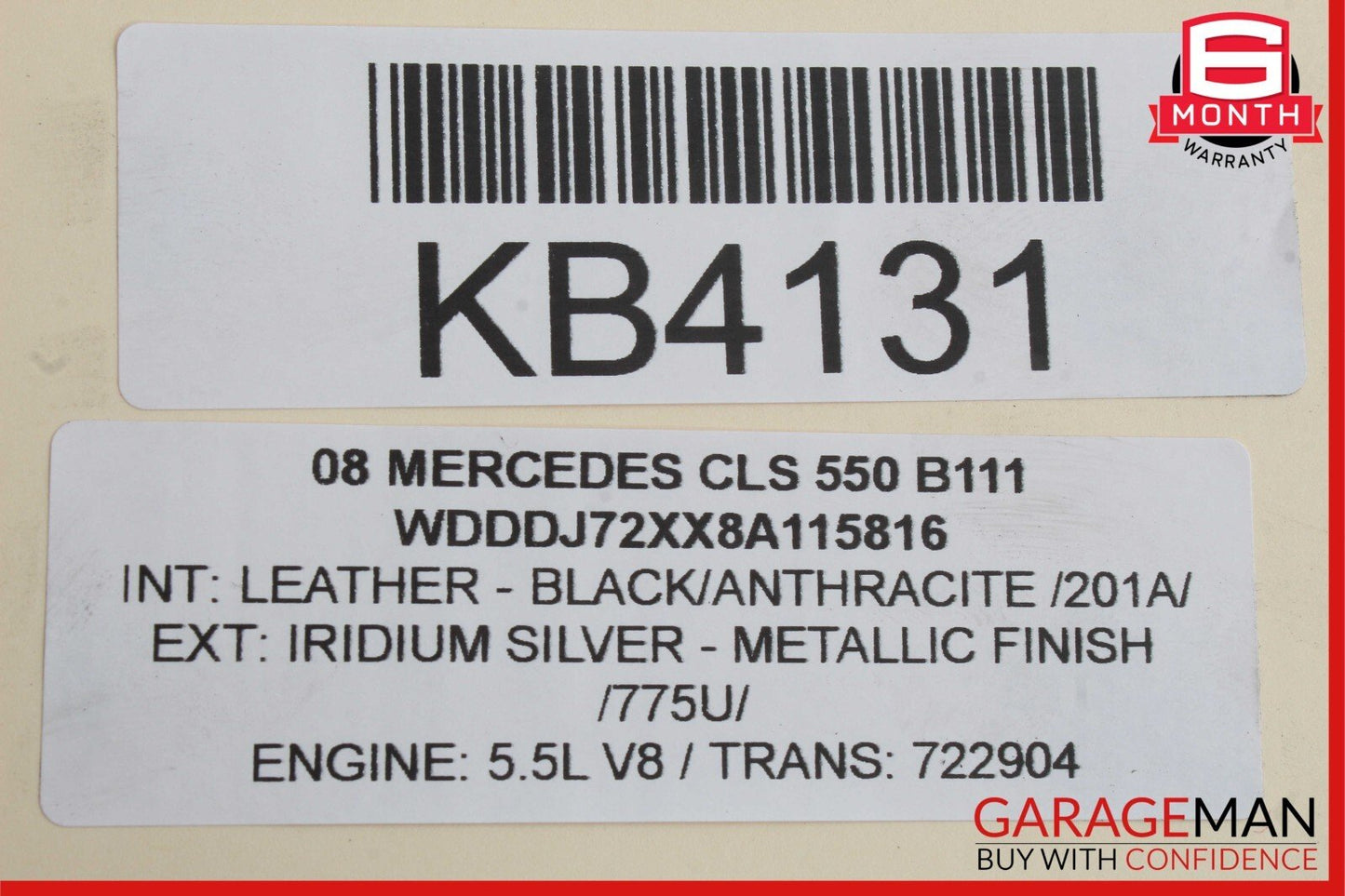 06-11 Mercedes W219 CLS550 CLS500 Rear Left Driver Door Lock Latch Actuator OEM