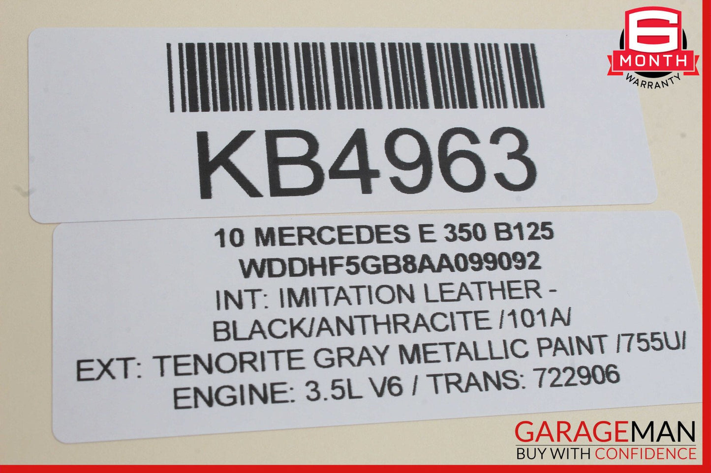 10-13 Mercedes W212 E350 E550 E63 AMG Front Left Exterior Door Handle White OEM