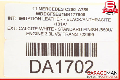 08-11 Mercedes W204 C300 C350 Center Console Shift Shifter Plastic Trim