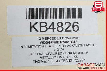 12-15 Mercedes W204 C250 SLK250 1.8L M271 Intercooler Air Cooler Radiator OEM