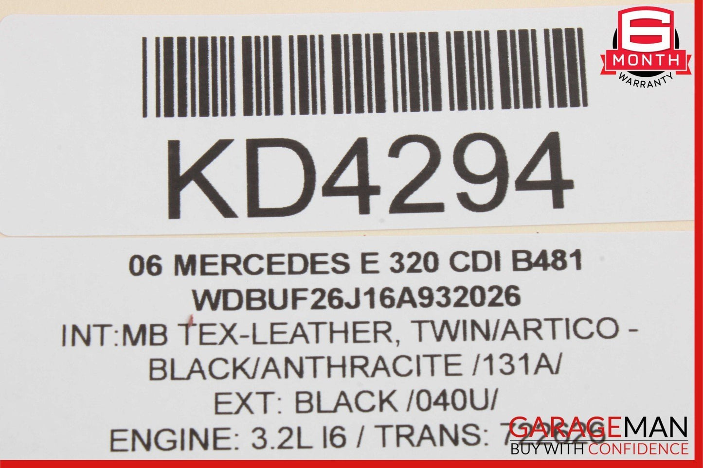 01-09 Mercedes E63 AMG CLS500 CLK550 Rear Trunk Lid Lock Latch Handle w/o Key