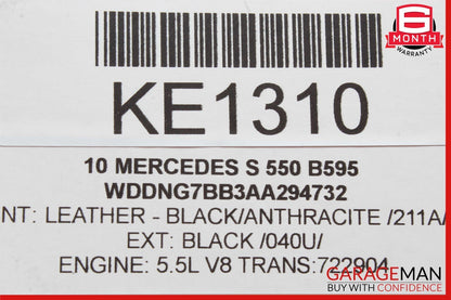 10-13 Mercedes W221 S550 S600 Front Left Side Mirror Door Rear View Black OEM