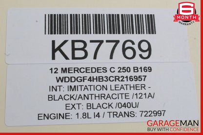 08-16 Mercedes W204 C250 GLK350 Rear Right Door Window Regulator Motor OEM