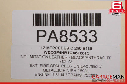 10-17 Mercedes C250 E350 C350 E550 Coupe Center Middle Panoramic Roof Glass