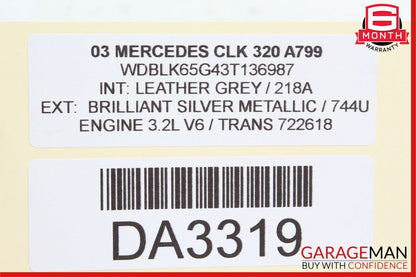 98-03 Mercedes W208 CLK320 CLK430 Voice Communication Control Module Unit OEM