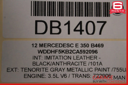10-16 Mercedes W212 E350 Sedan Rear Trunk Lid Deck Shell Panel Tenorite Gray OEM