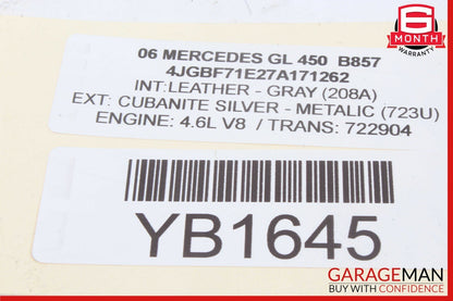 06-13 Mercedes GL450 ML63 AMG Front Overhead Dome Light Reading Map Lamp