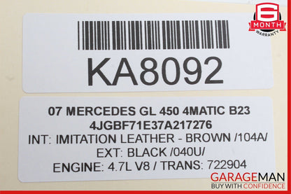 03-09 Mercedes X164 GL450 4Matic Sirius Satellite Radio Receiver OEM