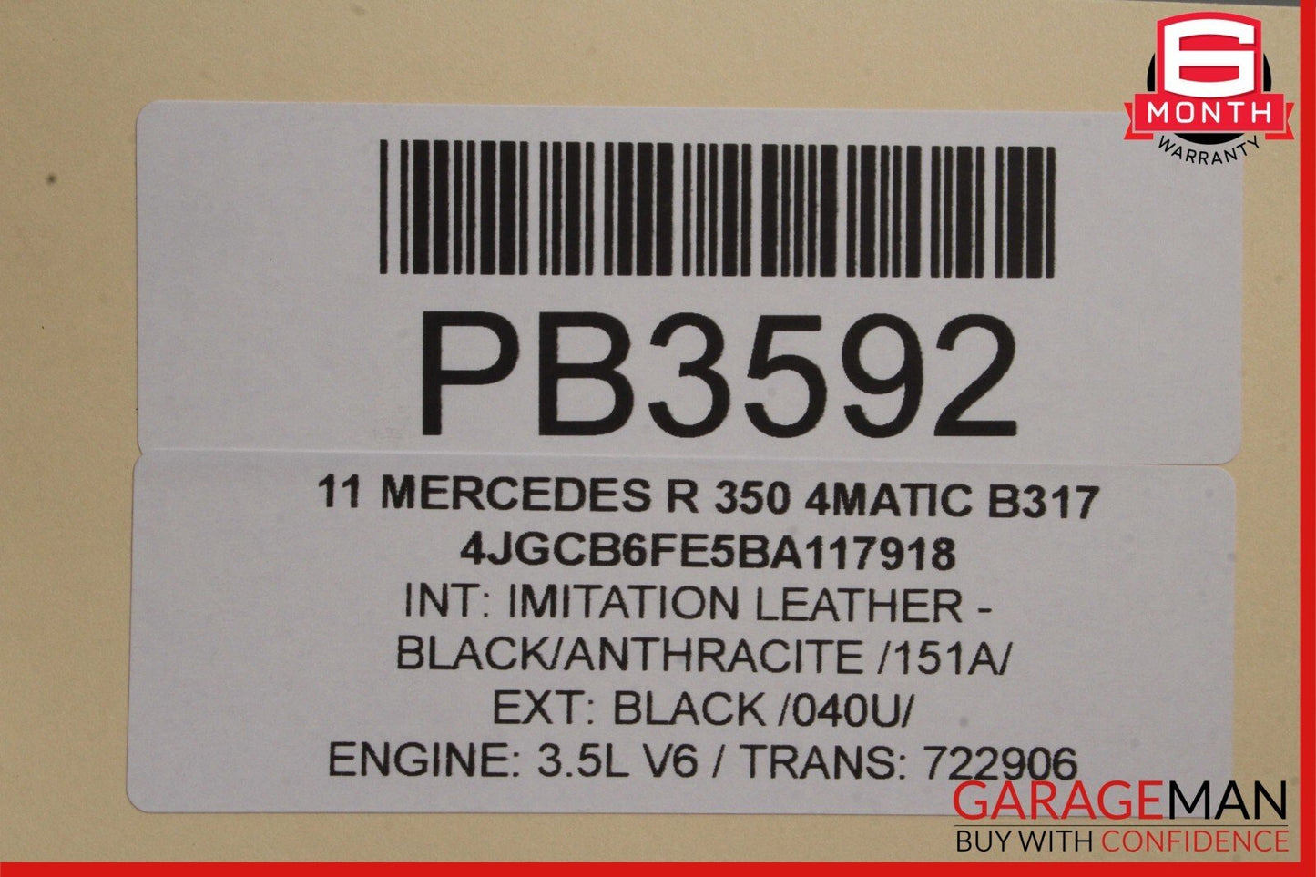 06-12 Mercedes W251 R350 R550 Front Panoramic Pano Sunroof Sun Roof Glass OEM