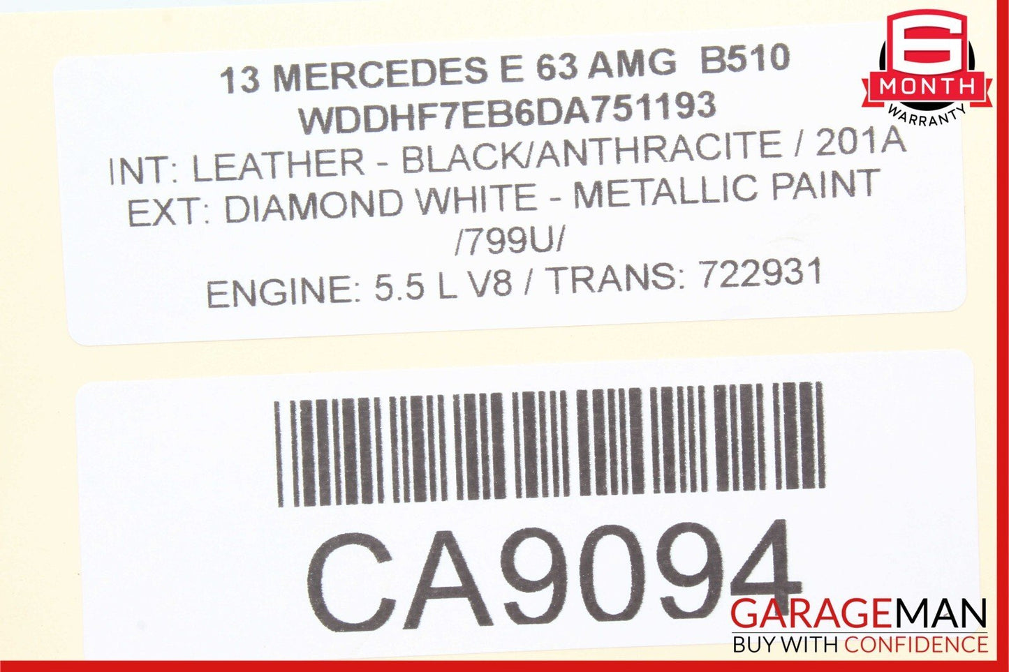 10-16 Mercedes W212 E550 E63 Rear Left / Right Suspension Lower Control Arm